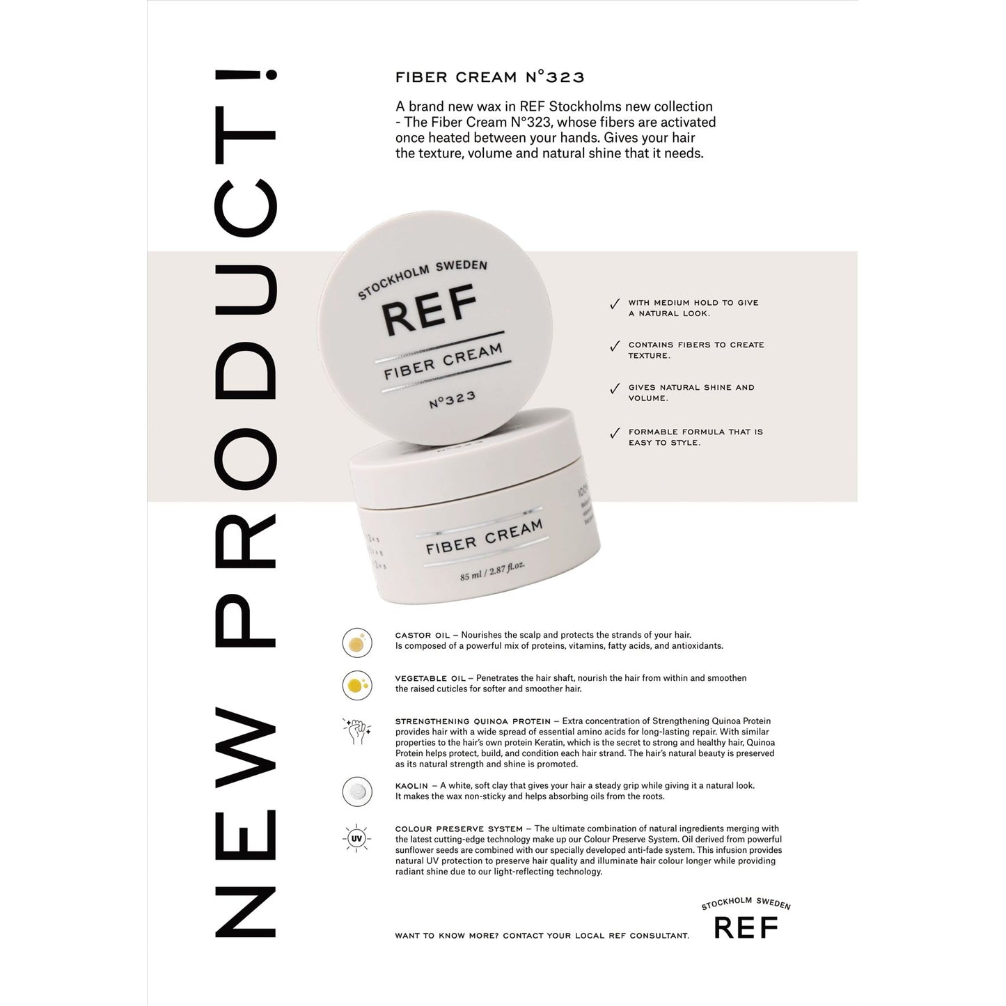 REF Stockholm Fiber Cream No.323 85ml