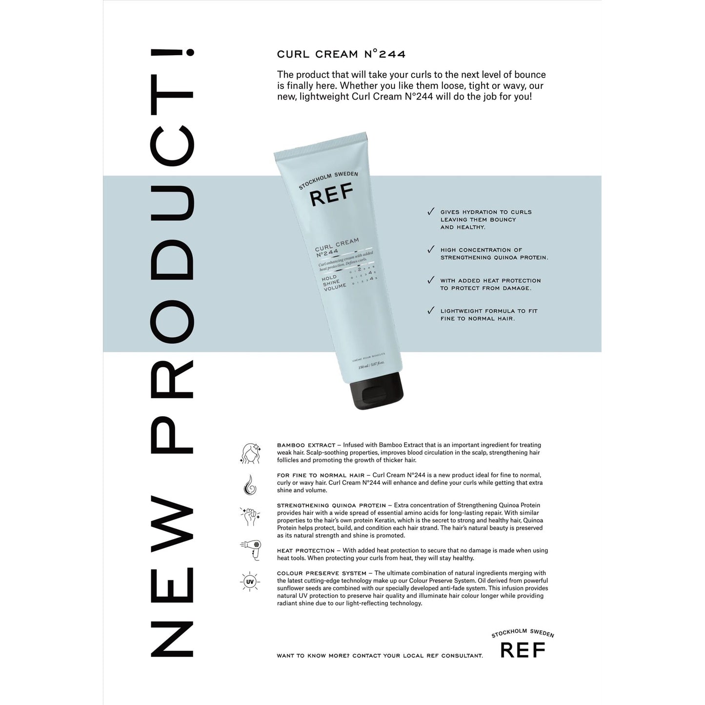 REF Stockholm Curl Cream No.244 150ml