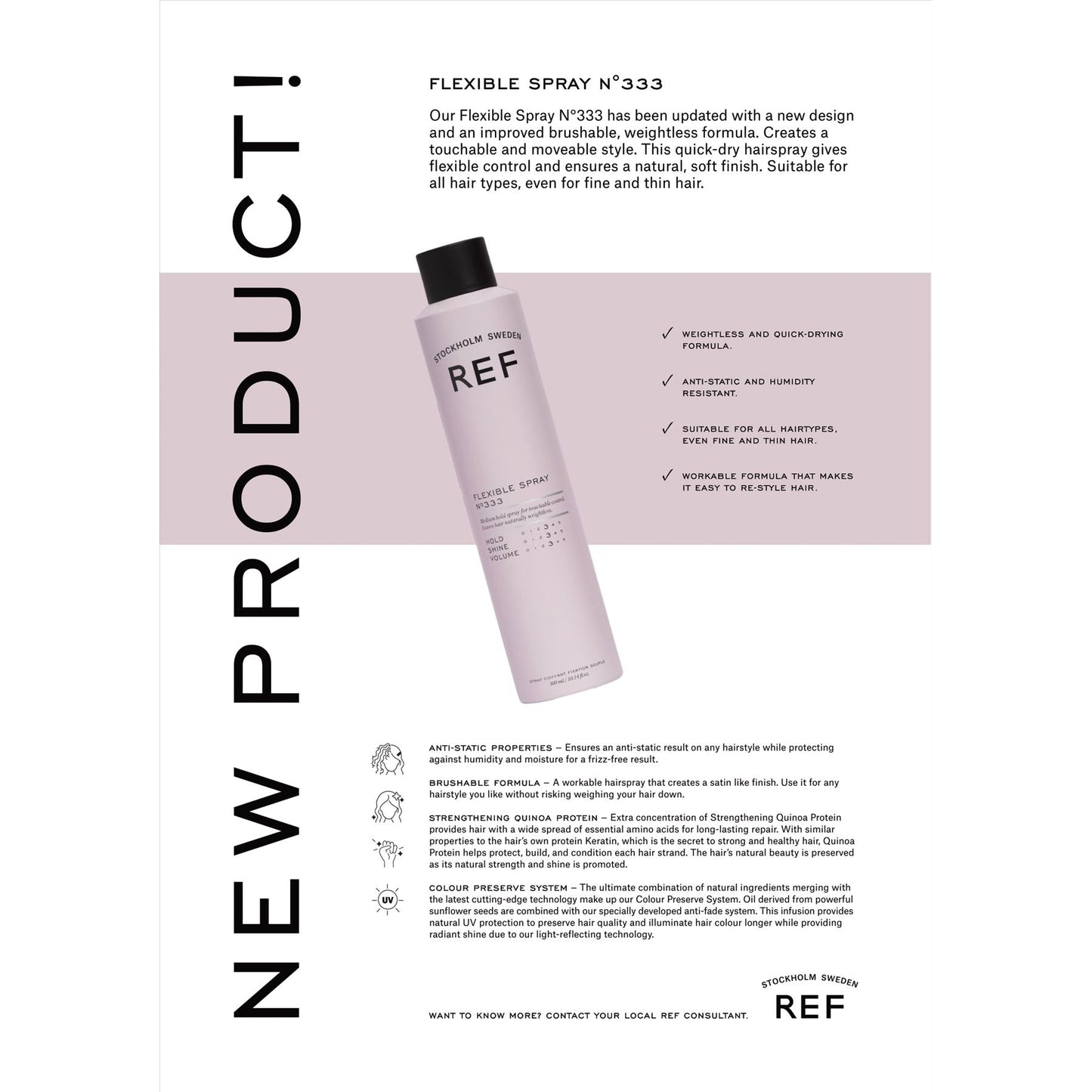 REF Stockholm Flexible Spray No.333 300ml