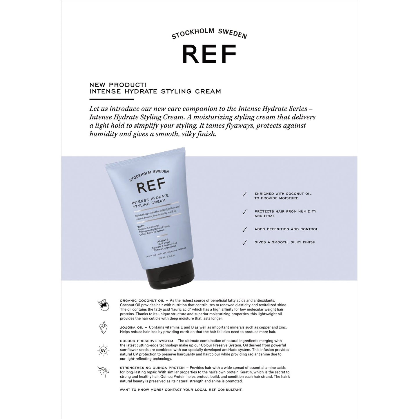 REF Stockholm Intense Hydrate Styling Cream 200ml