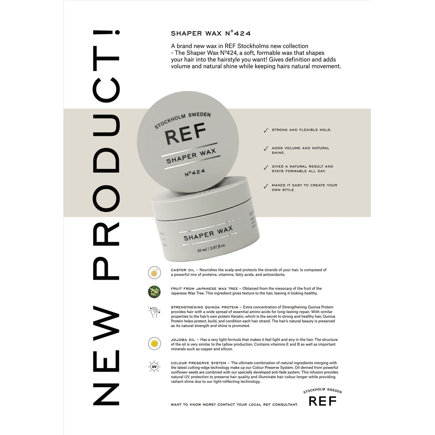 REF Stockholm Shaper Wax No.424 85ml