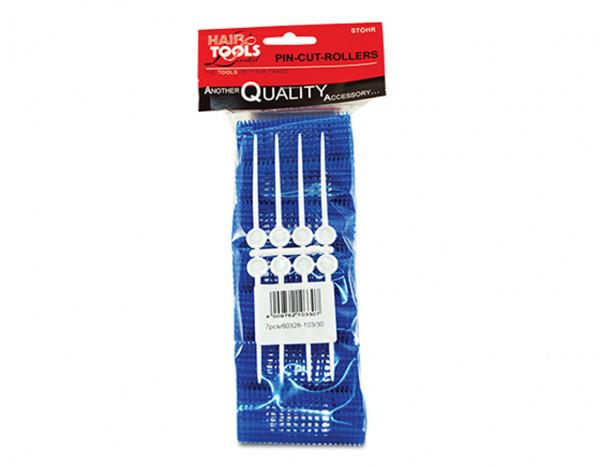 Hairtools Pin Cut Rollers Blue pk7