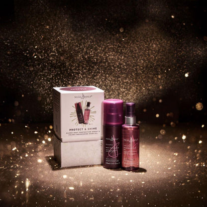Neal & Wolf PROTECT & SHINE Collection Guard Heat Protection Spray & Velvet Hair Oil Gift Set