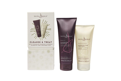 Neal & Wolf CLEANSE & TREAT Collection Daily Shampoo & Harmony Treatment Gift Set
