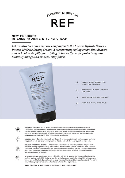 REF Stockholm Intense Hydrate Styling Cream 200ml