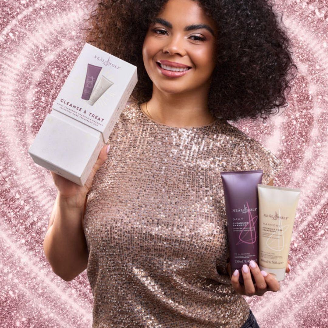 Neal & Wolf CLEANSE & TREAT Collection Daily Shampoo & Harmony Treatment Gift Set
